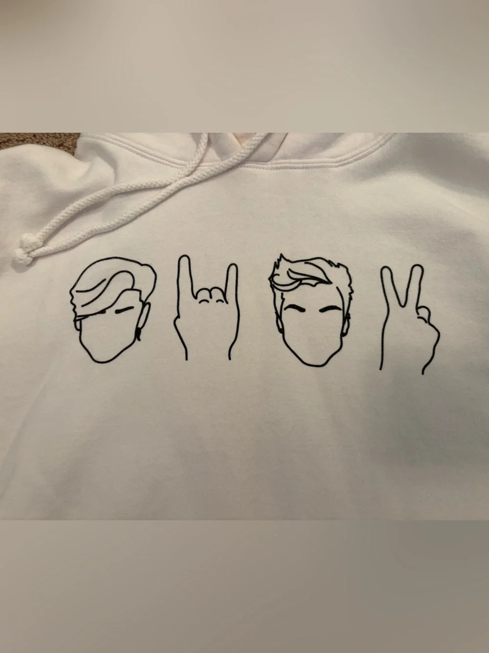 Dolan Twins Merch Unisex White Pullover Hoodie – Rare Graphic Design